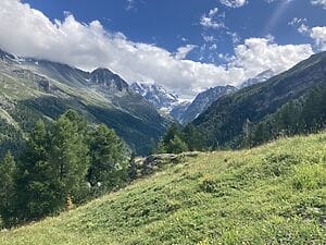 Uitzicht op korte route vanaf La Gouille